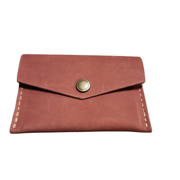 Portland Leather Handbags - Portland Leather Mini Envelope Wallet Foxglove Pink Snap Card Holder New